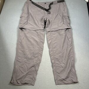 Magellan 3XL Pants Mens Gray Convertible Hiking Cargo Belted Nylon Fish Gear